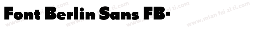 Font Berlin Sans FB字体转换